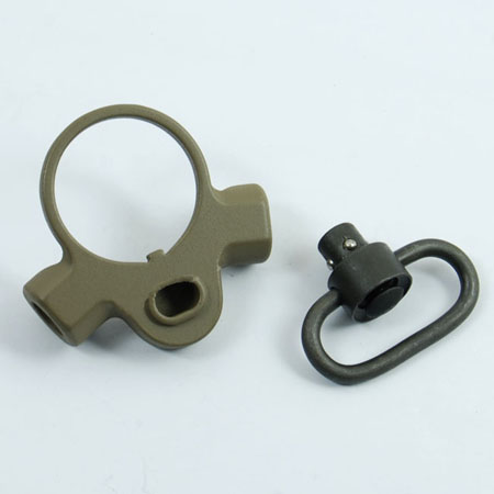 Troy Full Steel Dual Side QD Sling Swivel Dark Earth for GBB